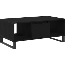 vidaXL Table basse Chêne noir 90 x 50 x 36.5 cm Bois d'ingénierie