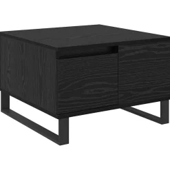 Tables-vidaXL Table basse Chêne noir 55 x 55 x 36,5 cm Bois d'ingénierie Ch&ecirc;ne noir