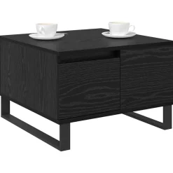 Tables-vidaXL Table basse Chêne noir 55 x 55 x 36,5 cm Bois d'ingénierie Chêne noir
