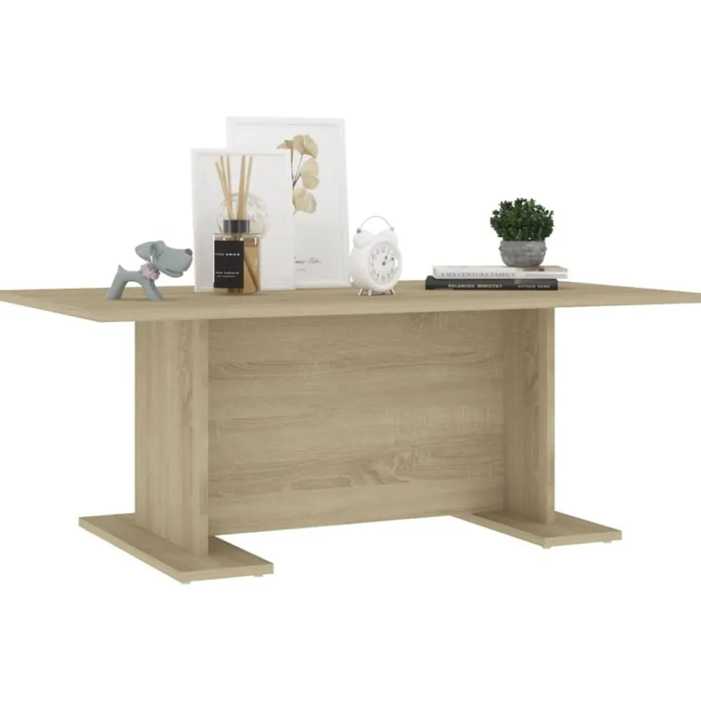 Tables-vidaXL Table basse chêne sonoma 103,5x60x40 cm bois d'ingénierie Chêne sonoma