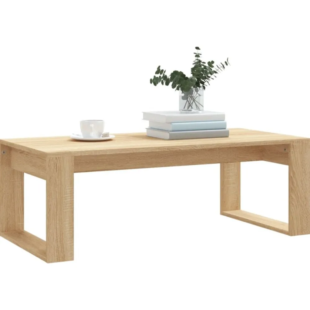 vidaXL Table basse chêne sonoma 102x50x35 cm bois d'ingénierie
