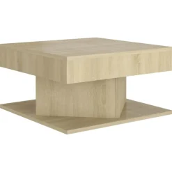 Tables-vidaXL Table basse Chêne sonoma 57x57x30 cm Bois d’ingénierie Chêne sonoma