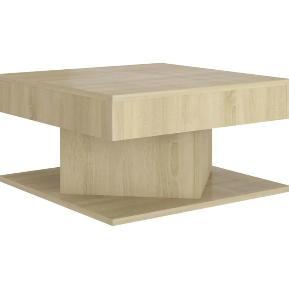 Tables-vidaXL Table basse Chêne sonoma 57x57x30 cm Bois d’ingénierie Chêne sonoma