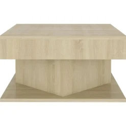 Tables-vidaXL Table basse Chêne sonoma 57x57x30 cm Bois d’ingénierie Chêne sonoma