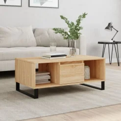 vidaXL Table basse Chêne sonoma 90x50x36,5 cm Bois d'ingénierie