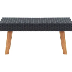 vidaXL Table basse de jardin Résine tressée
