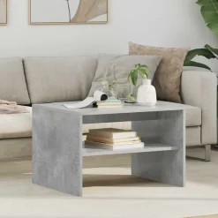 Tables-vidaXL Table basse 60 x 50 x 40 cm Bois d'ingénierie Gris béton