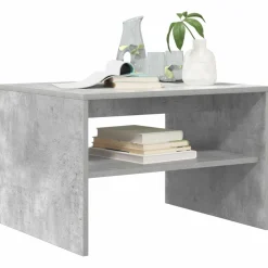 Tables-vidaXL Table basse 60 x 50 x 40 cm Bois d'ingénierie Gris béton