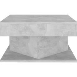 Tables-vidaXL Table basse 57x57x30 cm Bois d’ingénierie Gris béton