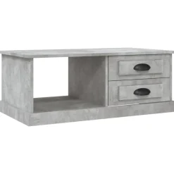 Tables-vidaXL Table basse 90x50x35 cm Bois d'ingénierie Gris béton