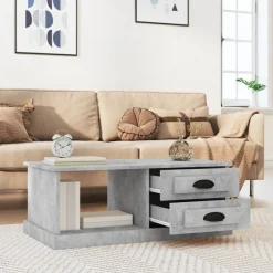 Tables-vidaXL Table basse 90x50x35 cm Bois d'ingénierie Gris béton