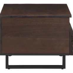Tables-vidaXL Table basse marron 80x55x40 cm bois de massif manguier Marron foncé
