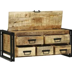 Tables-vidaXL Table basse Marron 90 x 50 x 38 cm Bois de mangue massif