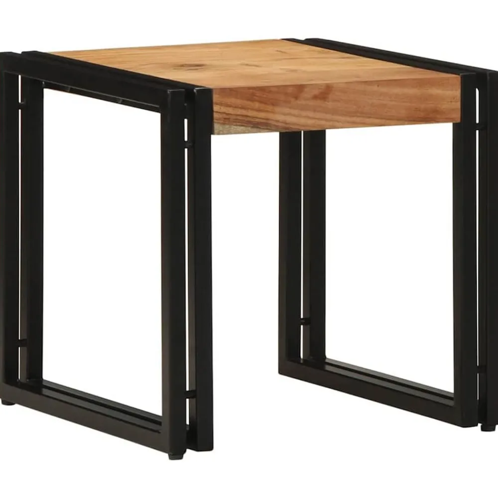 Tables-vidaXL Table basse Marron 40 x 40 x 38 cm Bois d'Acacia Massif