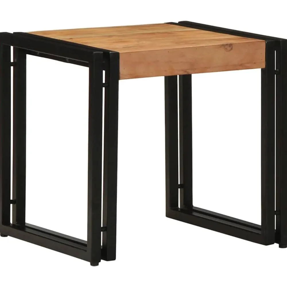 Tables-vidaXL Table basse Marron 40 x 40 x 38 cm Bois d'Acacia Massif