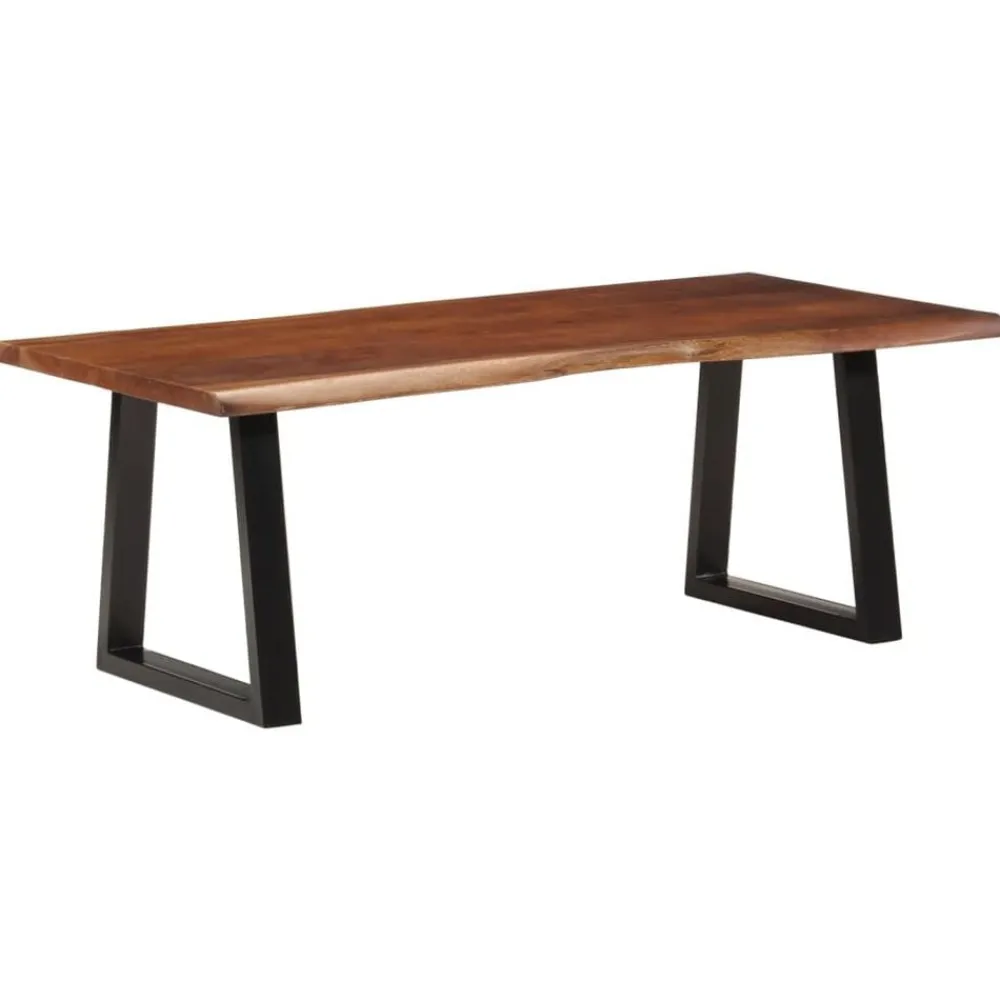 vidaXL Table basse 110x55x40 cm bois massif d'acacia
