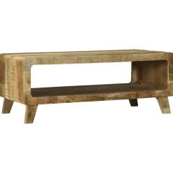 Tables-vidaXL Table basse Marron 90 x 50 x 35 cm Bois de mangue massif