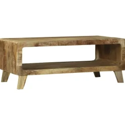Tables-vidaXL Table basse Marron 90 x 50 x 35 cm Bois de mangue massif
