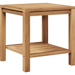 vidaXL Table basse Marron 45 x 45 x 45 cm Bois de teck massif