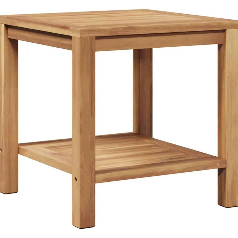 vidaXL Table basse Marron 45 x 45 x 45 cm Bois de teck massif
