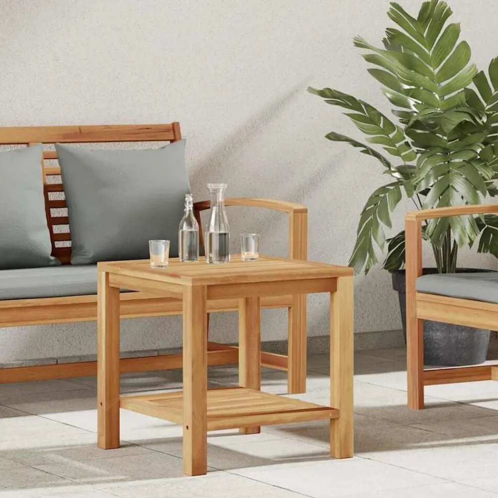 vidaXL Table basse Marron 45 x 45 x 45 cm Bois de teck massif