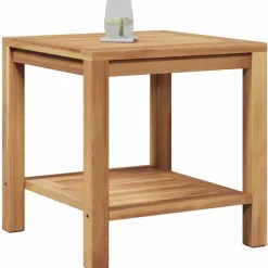 vidaXL Table basse Marron 45 x 45 x 45 cm Bois de teck massif