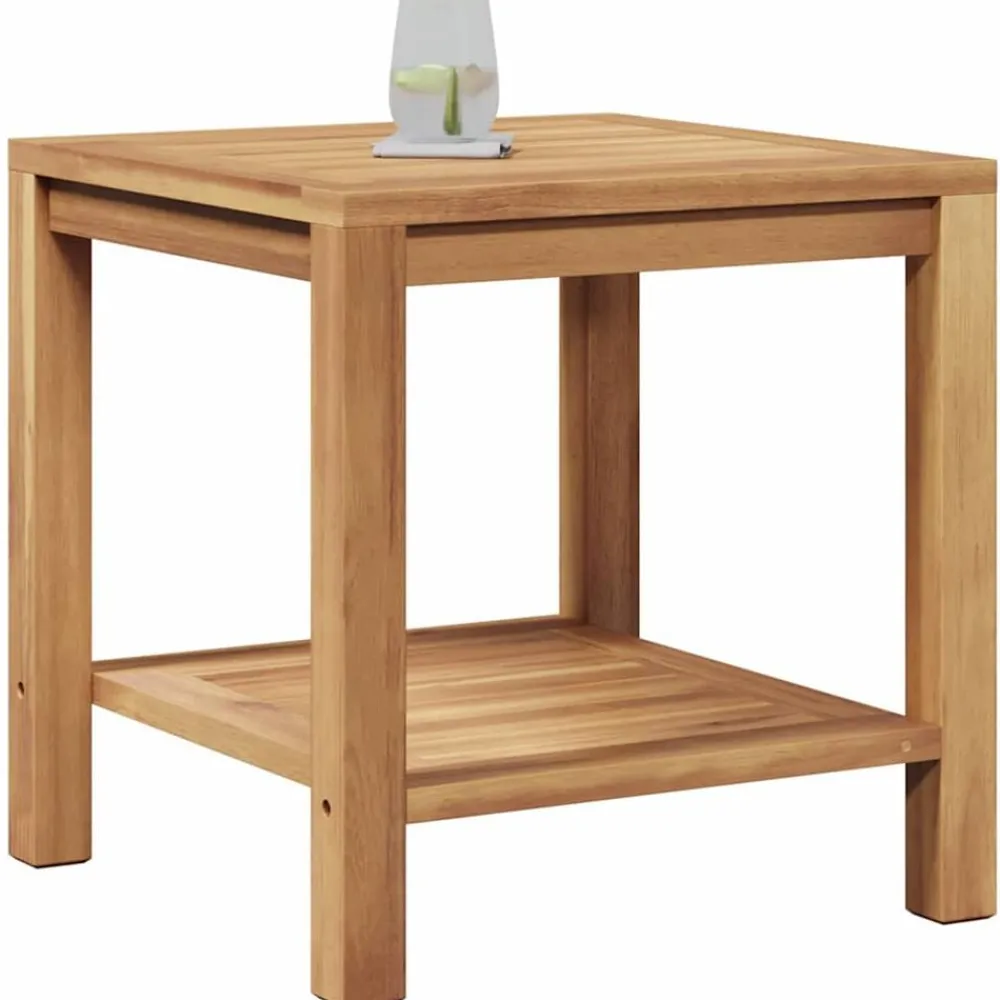 vidaXL Table basse Marron 45 x 45 x 45 cm Bois de teck massif