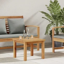 vidaXL Table basse Marron 45 x 45 x 36 cm Bois de teck massif