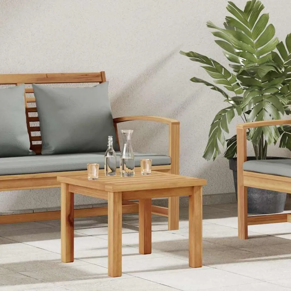 vidaXL Table basse Marron 45 x 45 x 36 cm Bois de teck massif
