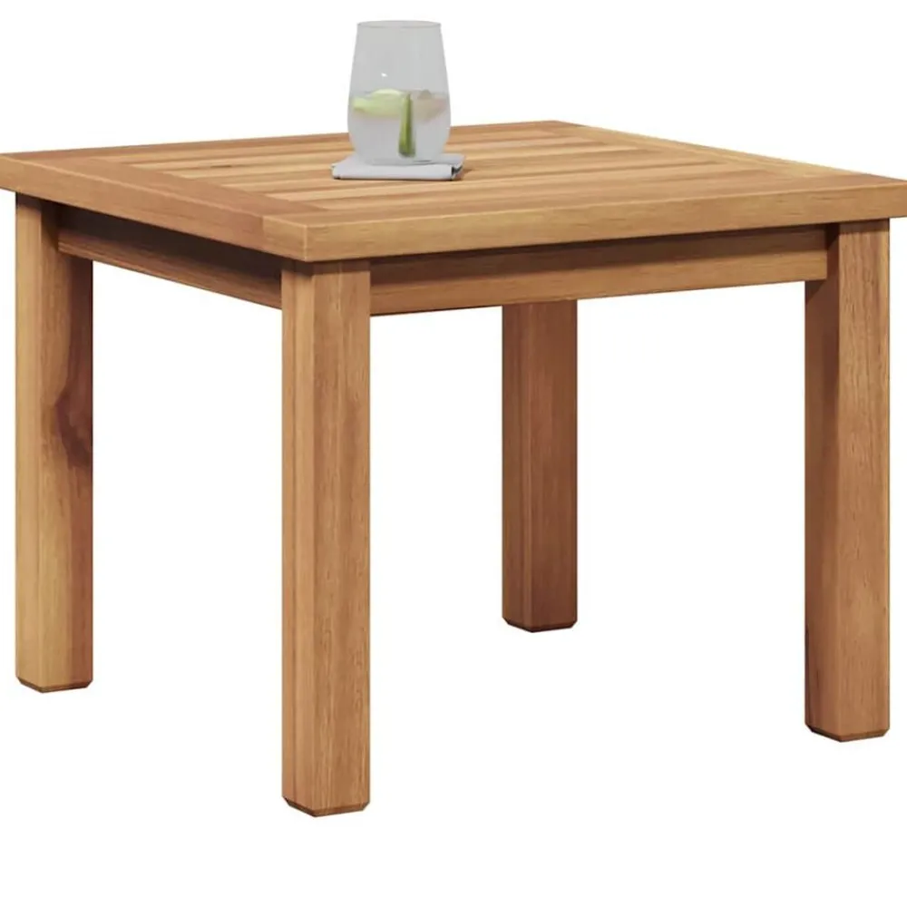vidaXL Table basse Marron 45 x 45 x 36 cm Bois de teck massif