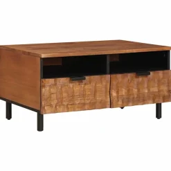 vidaXL Table basse Marron 80 x 54 x 40 cm Bois de mangue massif