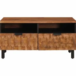 vidaXL Table basse Marron 80 x 54 x 40 cm Bois de mangue massif