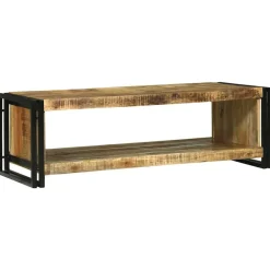 Tables-vidaXL Table basse Marron 120 x 50 x 38 cm Bois de mangue massif