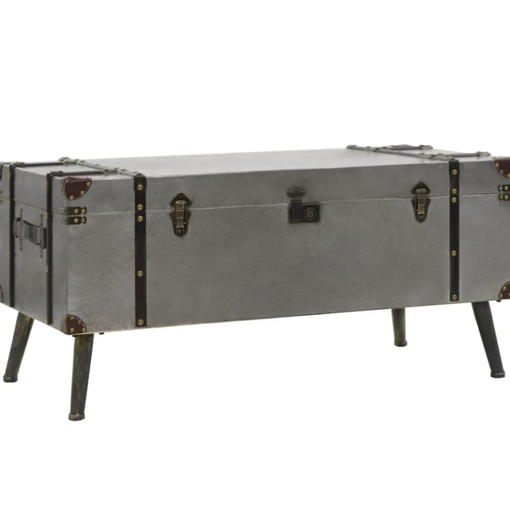 vidaXL Table basse MDF et aluminium 102x51x47,5 cm