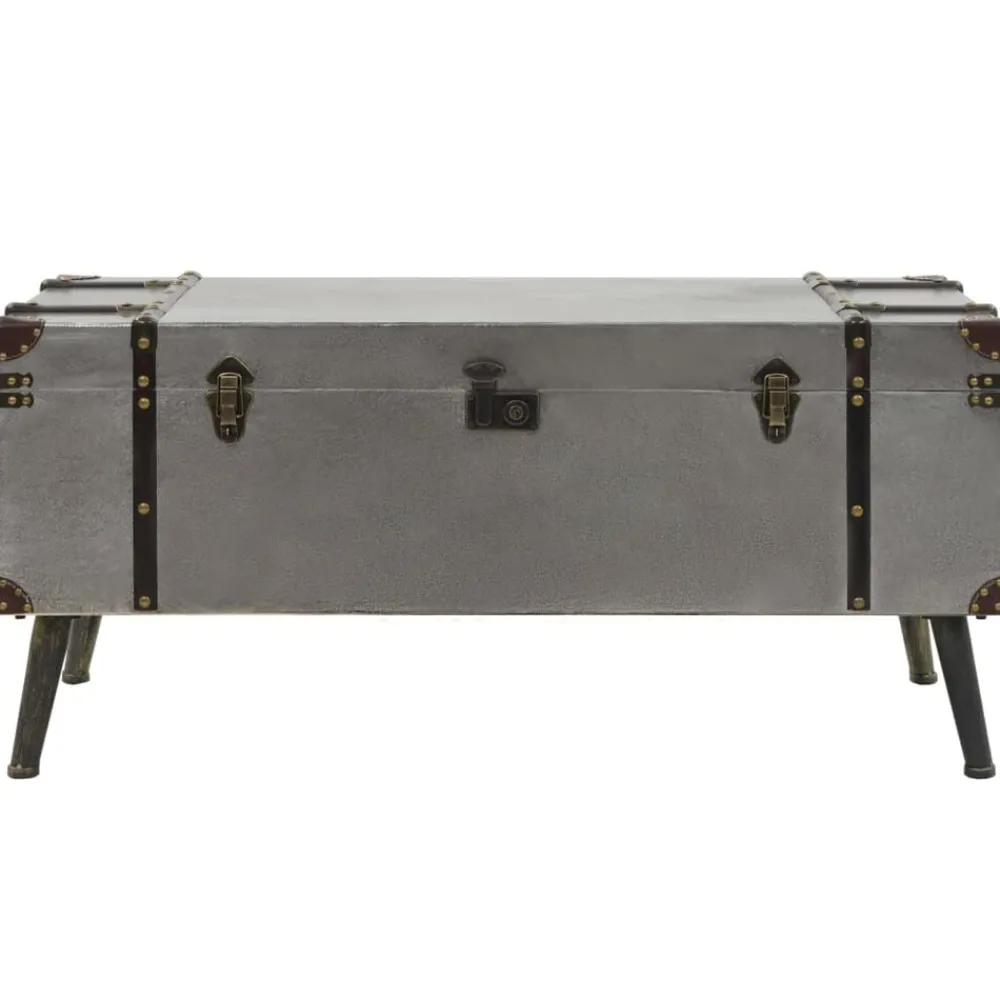 vidaXL Table basse MDF et aluminium 102x51x47,5 cm