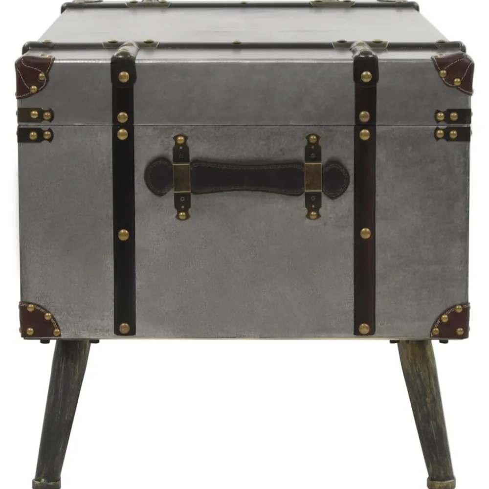vidaXL Table basse MDF et aluminium 102x51x47,5 cm