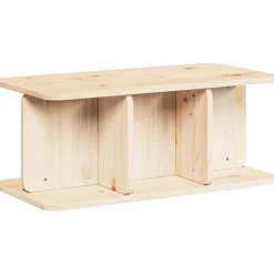 Tables-vidaXL Table basse 80 x 39,5 x 33,5 cm Bois massif en pin Naturel