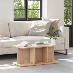 Tables-vidaXL Table basse 80 x 39,5 x 33,5 cm Bois massif en pin Naturel