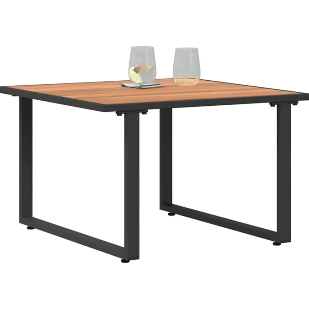 vidaXL Table basse Noir et Marron 55 x 55 x 35 cm