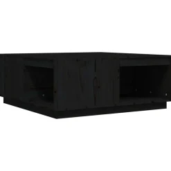 Tables-vidaXL Table basse 100x101x40,5 cm Bois massif de pin Noir