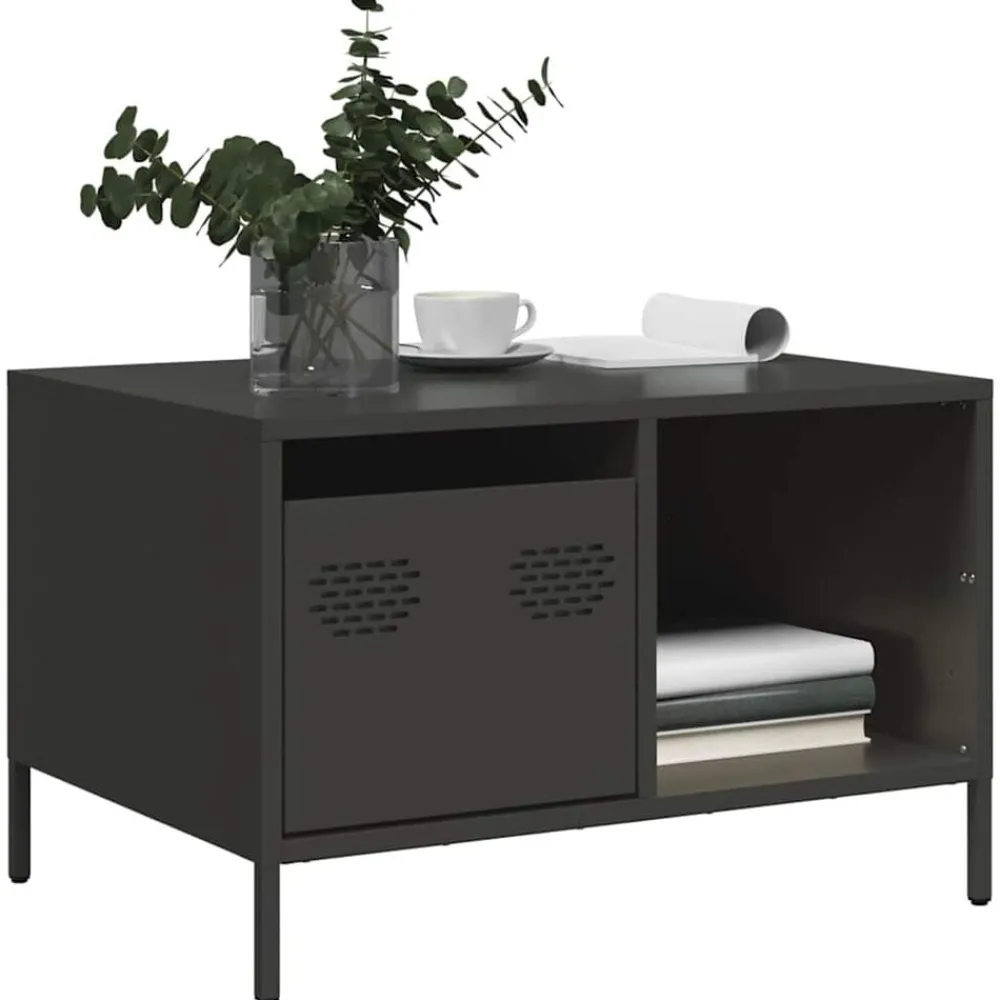 vidaXL Table basse 68,5x50x43,5 cm acier laminé à froid