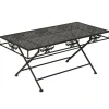 Tables-vidaXL Table basse pliante Style vintage Métal 100x50x45 cm Noir