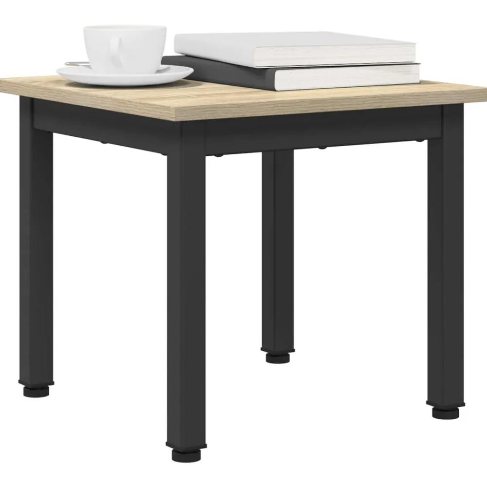 Tables-vidaXL Table basse Sonoma 40 x 40 x 36 cm Bois d'ingénierie Chêne sonoma