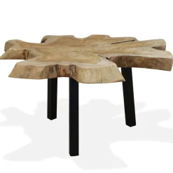 vidaXL Table basse Teck authentique 80x70x38 cm