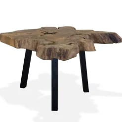 vidaXL Table basse Teck authentique 80x70x38 cm
