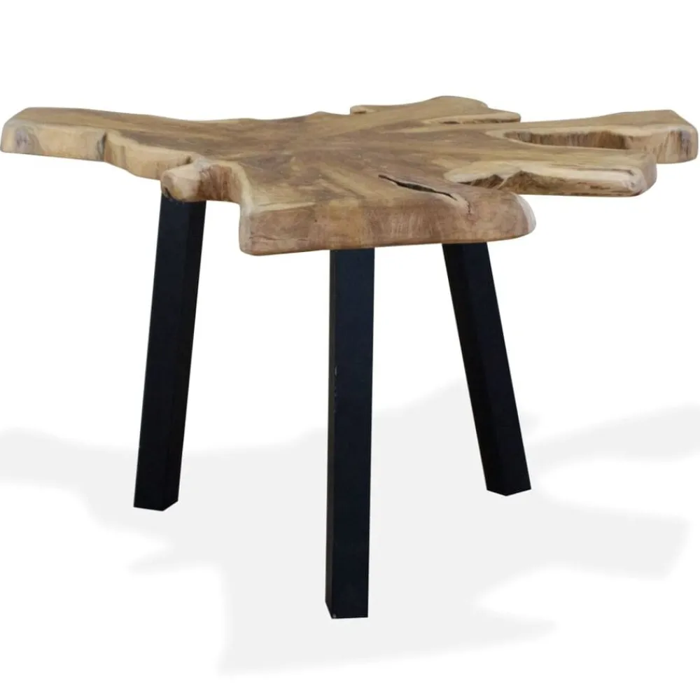 vidaXL Table basse Teck authentique 80x70x38 cm