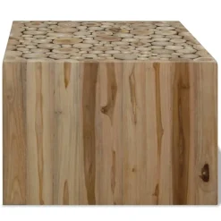 vidaXL Table basse Teck authentique 50x50x35 cm