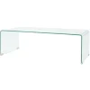 Tables-vidaXL Table basse 98x45x30 cm Verre trempé Transparent