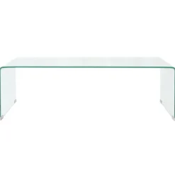 Tables-vidaXL Table basse 98x45x30 cm Verre trempé Transparent
