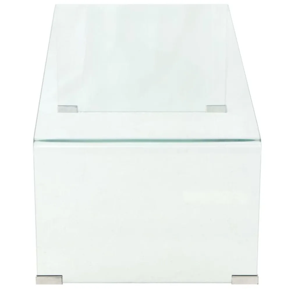 Tables-vidaXL Table basse 98x45x30 cm Verre trempé Transparent